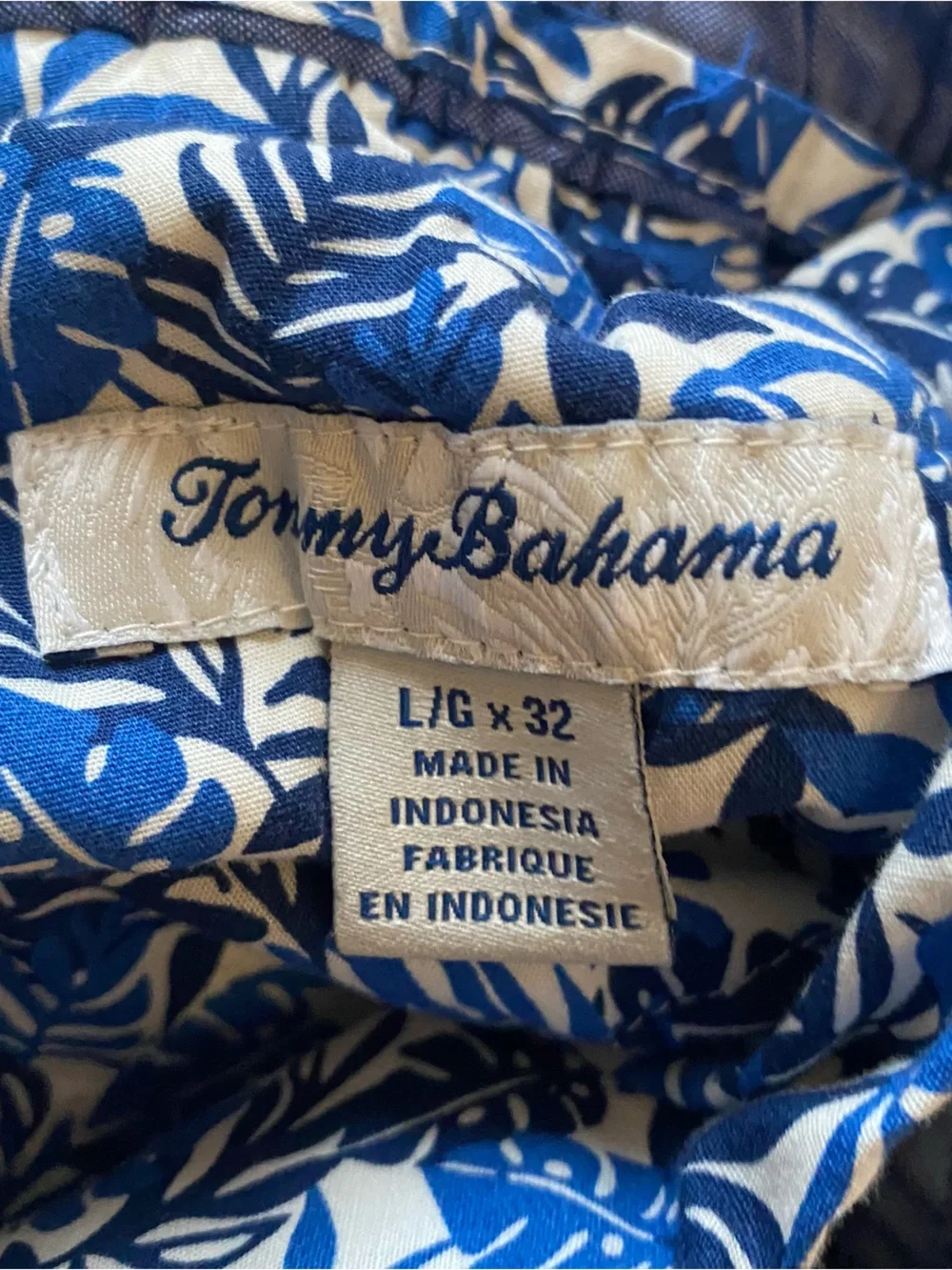 Tommy Bahama Pants Mens Large Beige Linen Blend Casual Beach Fits 32x31